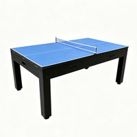 Table de billard 4-en-1 6FT 2026 avec fonctions de hockey sur air, de ping-pong et de salle à manger, coussinets en cuir, construction en MDF, tous accessoires inclus