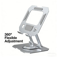 Support pour ordinateur portable et tablette en acier au carbone métallique OEM, rotation à 360 degrés, réglable, compatible avec iPad, pour bureau, maison, école, ordinateur de bureau