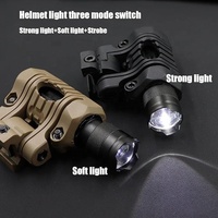 Support de lampe torche réglable 25 mm, angle réglable à 180 degrés, support de lampe torche tactique pour casque, clip de fixation pour rail de 21 mm