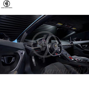 ชุดแต่งภายในรถยนต์ Lamborghini Huracan LP580 LP610 ปี 2014-2018 ทำจากคาร์บอนไฟเบอร์แห้งแบบเงา ลายทวิล  บรรจุในถุงสุญญากาศ - Product Image 2