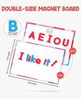 Kit de lettres magnétiques pour enfants Tableau magnétique pour réfrigérateur avec alphabet en mousse pour l'orthographe et l'apprentissage