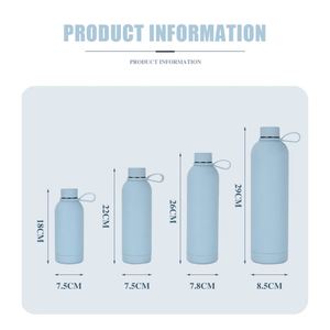 Gourde isotherme en acier inoxydable avec logo personnalisé, pour le sport en plein air, les enfants, avec poignée en silicone et logo personnalisé - Product Image 5