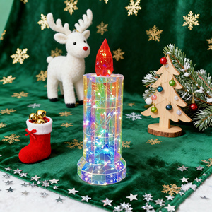 Handmade Modern Yingxiang Crafts Christmas <b>LED</b> Candle Craft <b>Xmas</b> Home Decorative Gifts USB-powered RGB Color Iridescent - Product Image 5