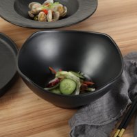 Bols à salade en mélamine écologique mats, incassables, noirs, 35 oz, compatibles lave-vaisselle, pour restaurants et traiteurs