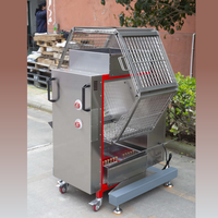 Rôtissoire à charbon de bois et à gaz Poulet Rotary BBQ Grill Rôtisserie Vente en gros pour équipement de restauration rapide