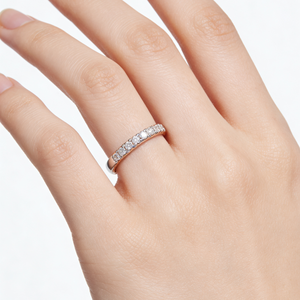 แหวนทองคำแท้ 10K/14K/18K ประดับเพชร CVD ที่ได้รับการรับรองจาก IGI สำหรับงานหมั้น งานปาร์ตี้ แฟชั่น สำหรับทุกเพศ - Product Image 5