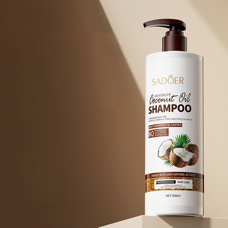 OEM SADOER, частная марка, кокосовое масло, шампунь для ухода за волосами, нежный Шампунь против перхоти, разглаживающий с фруктовыми питательными чистящими средствами