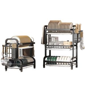 Estante de Cocina Multifuncional de Metal, Escurridor de Platos de Acero al Carbono, Organizador de Cubiertos y Palillos para Encimera - Product Image 1