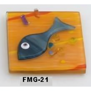 Aimant de réfrigérateur Evil Eyes en verre de 5x5 cm Aimant décoratif unique et élégant - Product Image 1