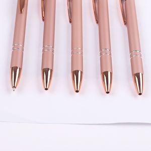 Bolígrafo de Lujo Promocional Rosa Dorado con Punta de 1.0 mm, Pantalla Táctil, Aluminio Metálico, Impresión de Logotipo Personalizado - Product Image 5