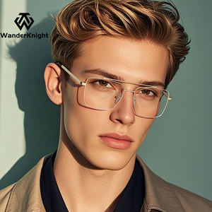 2025 kim loại đôi cầu quang khung cho nam giới kinh doanh cổ điển phong cách kính Khung thời trang Kính mắt <span class=keywords><strong>Frames</strong></span> - Product Image 1