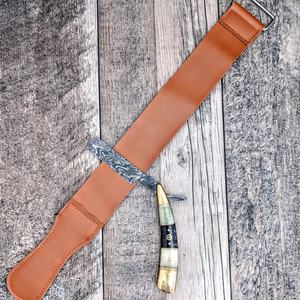 高品质直刀剃须刀折叠剃须磨刀器磨刀带皮革磨刀器 - Product Image 5