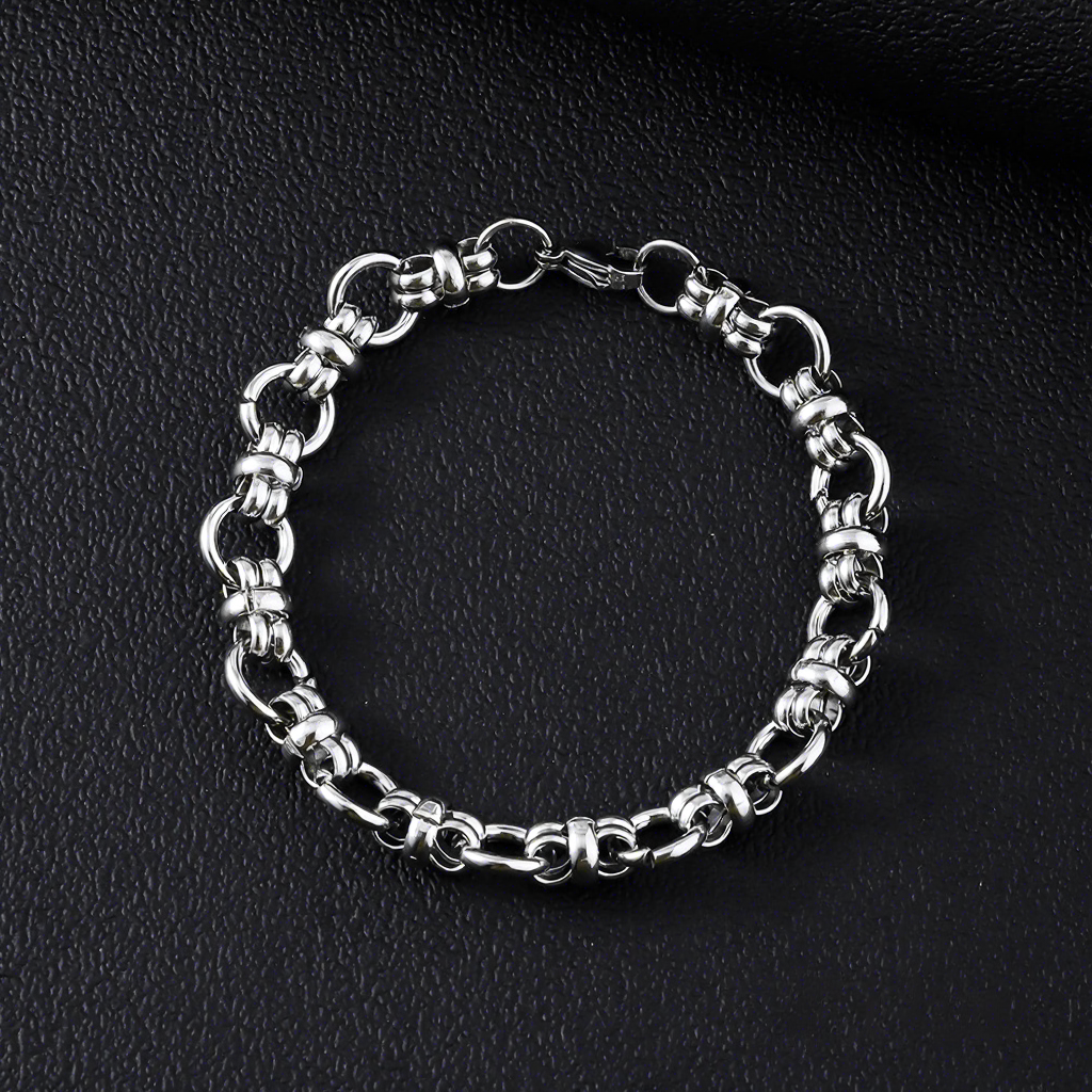 Bracelet fait main avec anneau en huit de 11 mm