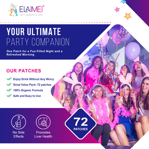 טלאי הקלה באלכוהול הם טלאים ויטמין שנועדו להקל על הסימפטומים של שיכרון מדבקות אלכוהול - Product Image 5