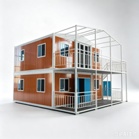Maison modulaire préfabriquée sur mesure avec balcon avant, maison conteneur à structure en acier à assemblage rapide pour complexe hôtelier et villa