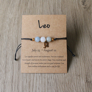 Pulsera de Piedras Naturales con Signos del Zodiaco, Constelaciones, Planetas, Sol, Mercurio, Venus, <span class=keywords><strong>Luna</strong></span>, Marte, Júpiter, Saturno, Horóscopo - Product Image 6