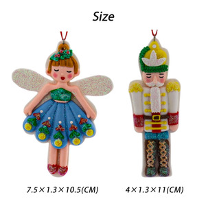 Vente en gros Fait à <span class=keywords><strong>la</strong></span> main Mini <span class=keywords><strong>Casse</strong></span>-<span class=keywords><strong>Noisette</strong></span> de Noël et <span class=keywords><strong>Fée</strong></span> avec Glaçage Pendentif Ornement pour Arbre de Noël Fête Cadeau Décoration - Product Image 5