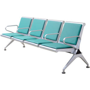 Ghế chờ sân bay và bệnh viện ba chỗ ngồi bằng thép không gỉ có ghế nghỉ ngơi truyền dịch, tay vịn giữa, tính năng ghế thông thường - Product Image 4