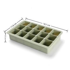Bandeja de hielo cuadrada duradera de 15 cámaras de silicona de grado alimenticio resistente al calor antiadherente whisky ecológico reutilizable <span class=keywords><strong>Mini</strong></span> bandeja de cubitos de hielo - Product Image 4