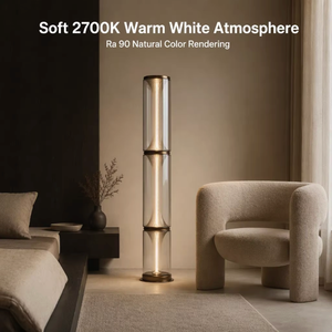 Lampe de bureau et sur pied LED moderne et contemporaine en métal et verre, avec un CRI élevé de 90, installation facile pour bureau, hôtel, intérieur/jardin - Product Image 4