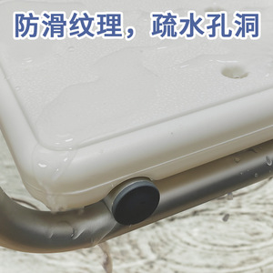 ที่นั่งอาบน้ำพัลส์ เฮลท์ 77x23x20 ซม. อลูมิเนียมอัลลอยกันลื่นสำหรับผู้สูงอายุสตรีมีครรภ์เด็กอุปกรณ์ความปลอดภัยในห้องน้ำ - Product Image 3