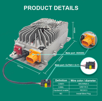 Convertisseur DC-DC pour véhicule électrique 1200W 48V 72V, convertisseur de puissance pour batterie au lithium, pour voiturette de golf, véhicule utilitaire, bateau électrique