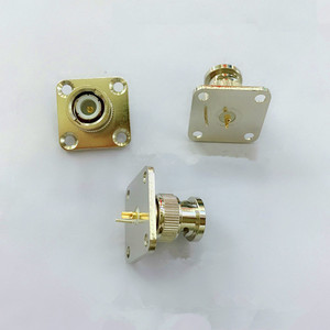 BNC Female Male Jack 4 Holes Flange Mount Solder Post <b>Plug</b> Connector RF Coax <b>Adapte</b> - Product Image 3
