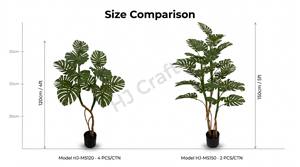 Plante artificielle Monstera 120 cm (4 pieds) – Faux Monstera 'Swiss Cheese' à feuilles fendues pour <span class=keywords><strong>d</strong></span>écoration intérieure - Product Image 6