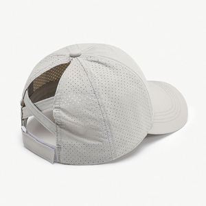 <b>Light</b> <b>Board</b> Soft Top Quick-drying 6-Panel Baseball Cap Unisex Summer Crossed Hollow Ponytail Thin Breathable Mesh Common Image - Product Image 4