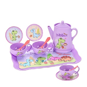 Jouets de jeu d'imitation 45 pièces Théière en métal Théière en tôle avec dessert Théière en tôle avec dessert - Product Image 5
