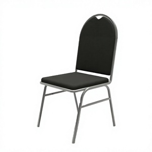 Silver Banquet <b>Chair</b> Cover <b>Stackable</b> Banquet Seating Steel Material for Wedding Villa Living Room for Banquet Hall Use - Product Image 1