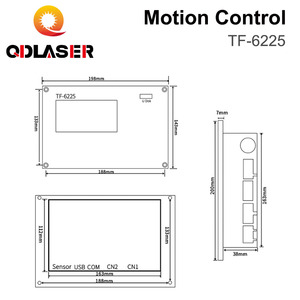 Qdlaser trocen TF-6225 sợi CO2 laser điều khiển tự động chiều cao hệ thống cảm biến + kim loại vật liệu phi kim loại cắt điều khiển - Product Image 5