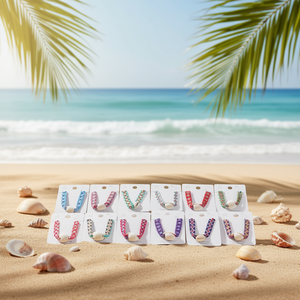 Braccialetto Intrecciato con Conchiglie Pulsera 12 Pezzi Braccialetti di Moda Fatti a Mano - Product Image 3