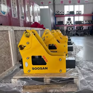 หัวเจาะไฮดรอลิก SOOSAN รุ่น SB 30 แบบ SIDE สำหรับรถขุดขนาดเล็ก 2.5-4.5 ตัน รถตักล้อยาง Bob Cat สีเหลือง เครื่องยนต์จีน - Product Image 1