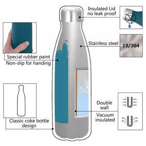 2025 Custom Color 17oz 500ml Double Wall Stainless Steel Water Bottle Vacuum <strong>Flask</strong> for Gym Outdoor Sports Cold <strong>Hot</strong> Kettle Metal - Product Image 3