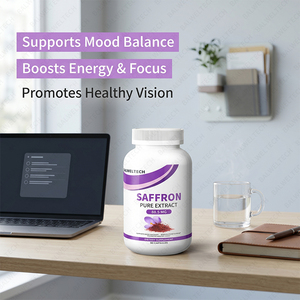 Cápsulas de Extracto de Azafrán 100% Puro y Natural, Suplementos de Azafrán de Grado Alimenticio para Aumentar la Energía, Mejorar la Salud Ocular y el Estado de Ánimo - Product Image 2