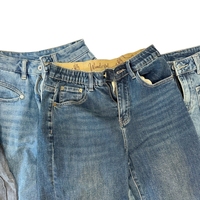 Vente directe d'usine, jeans larges pour femmes, styles de mode mixtes d'occasion, vente en gros en vrac pour la revente