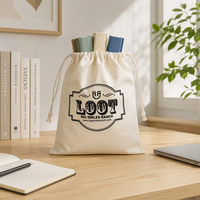 Pochette en coton sergé blanc à cordon coulissant, imprimée avec logo personnalisé, pour vêtements, oreillers et chaussures, sac anti-poussière, prix usine