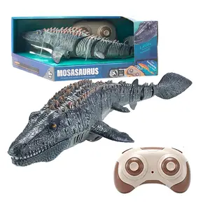 2,4 GHz Mosa saurus Wasser Schwimmen Dinosaurier Spielzeug RC Boot Mit Licht Wassers pray Fernbedienung Schiffs boot Für Kinder