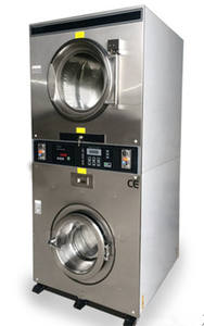 Lave-<span class=keywords><strong>linge</strong></span> et sèche-<span class=keywords><strong>linge</strong></span> empilables commerciaux électriques en acier inoxydable 10 kg 12 kg 15 kg 20 kg avec nettoyage à l'eau froide - Product Image 2