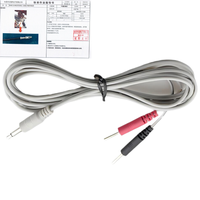 Ligne de physiothérapie à fréquence moyenne personnalisée, fil d'insertion de masseur, câble médical noir, boîte en carton PVC de luxe, combinaison