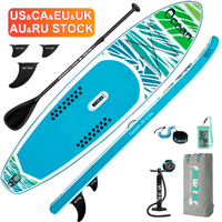FUNWATER Dropshipping OEM 10'6 "Bleu Supboard Standup Surf Gonflable Stand up Paddle Board Sous Vente en gros sup Paddel Board Isup