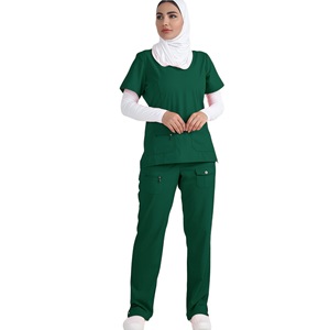 Meikeduo Medical Scrub Set Unisex Woven Moisture Wicking Split Uniform For Hospitals And Nursing Care - Product Image 5