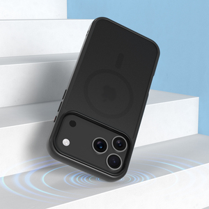 Custodia Magnetica Antiurto per iPhone 17 Pro Max, Effetto Pelle Opaca, Bordo in Pelle, Sottile - Product Image 3