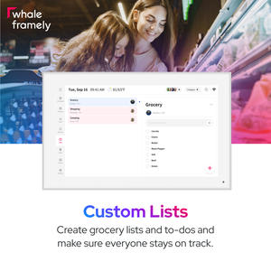 <span class=keywords><strong>Calendario</strong></span> de Pared Digital Whale Framely <span class=keywords><strong>App</strong></span> de 15.6 Pulgadas con Pantalla Táctil <span class=keywords><strong>para</strong></span> Planificador de Comidas, Soporte <span class=keywords><strong>para</strong></span> Fotos/<span class=keywords><strong>Compartir</strong></span>, Montaje en Pared - Product Image 6