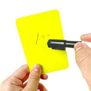 J-Rex Lot de 2 cartes d'avertissement pour arbitres de football (11x8cm) avec papier synthétique enduit UV pour équipement d'entraînement Discipline Set - Product Image 6