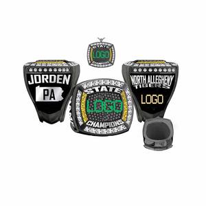 Bague de championnat de baseball USSSA traditionnelle en alliage plaqué or rose personnalisée 2025 pour football et basketball - Product Image 4