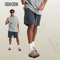 Pantalones Cortos de Algodón para Hombre, Estilo Terry, Efecto Desgastado por el Sol, Tallas Grandes, Culotte Homme, Personalizados con Lavado Ácido