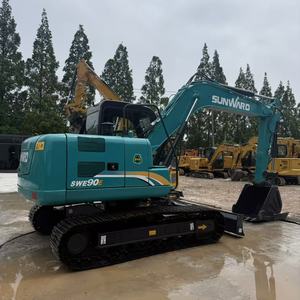 Oferta Especial: Excavadora Hidráulica Sunward SWE90E de 9t, Marca China, con Cucharón de 0.36m³, Mini Excavadora Compacta con Línea de Martillo Rompedor, En Stock - Product Image 1
