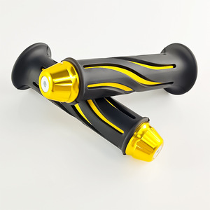 Qiangye <b>Motorcycle</b> Handlebar <b>Grips</b> Black Yellow Two Tone Off Road Wear Resistant Factory Direct Sales - Product Image 1